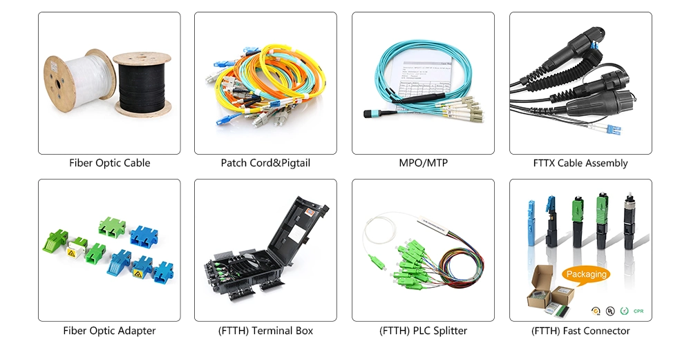 Fiber Optic Stap Waterproof Connector Sc LC MPO FTTH Drop Outdoor Fiber Cable Assemblies