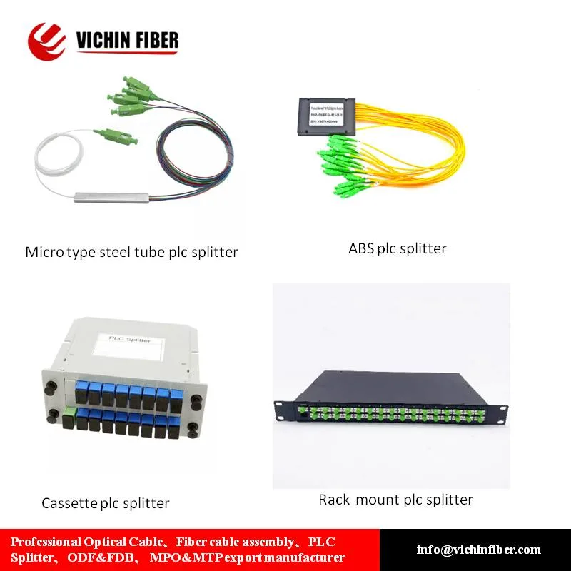 Micro Steel Tube Type Sc/APC 1X8 Fiber Optic PLC Splitter