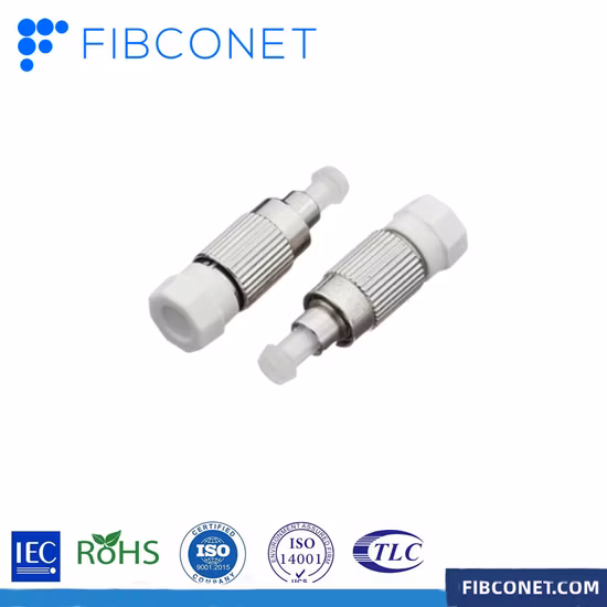 Conector óptico FTTH 5dB FC/UPC Atenuador de fibra óptica monomodo fêmea para macho
