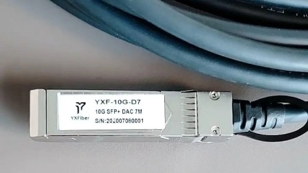 24AWG 10gbps SFP+ a SFP+ 7m Dac Passive Twinax Cabo de cobre de conexão direta para FTTX