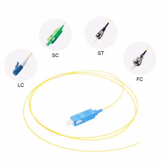 0,9 mm G657A1 Sm Sx Fibra Óptica Pigtail 1m Sc Pigtail Fibra Monomodo Sc/UPC Pigtail