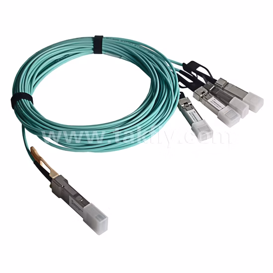 40g 100g 25g 10g Qsfp para SFP Cabo de Fibra Óptica Medidor Óptico Ativo Cabo Breakout Óptico Ativo Cabo Óptico Ativo Aoc