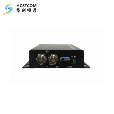 Transceptor de vídeo SDI 1CH 12g/6g/3G/HD/UHD com loop para extensor conversor de fibra óptica
